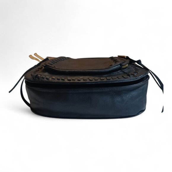Urban Expressions Khloe Vegan Leather Saddlebag Crossbody – Whipstitch Detail - Picture 7 of 16